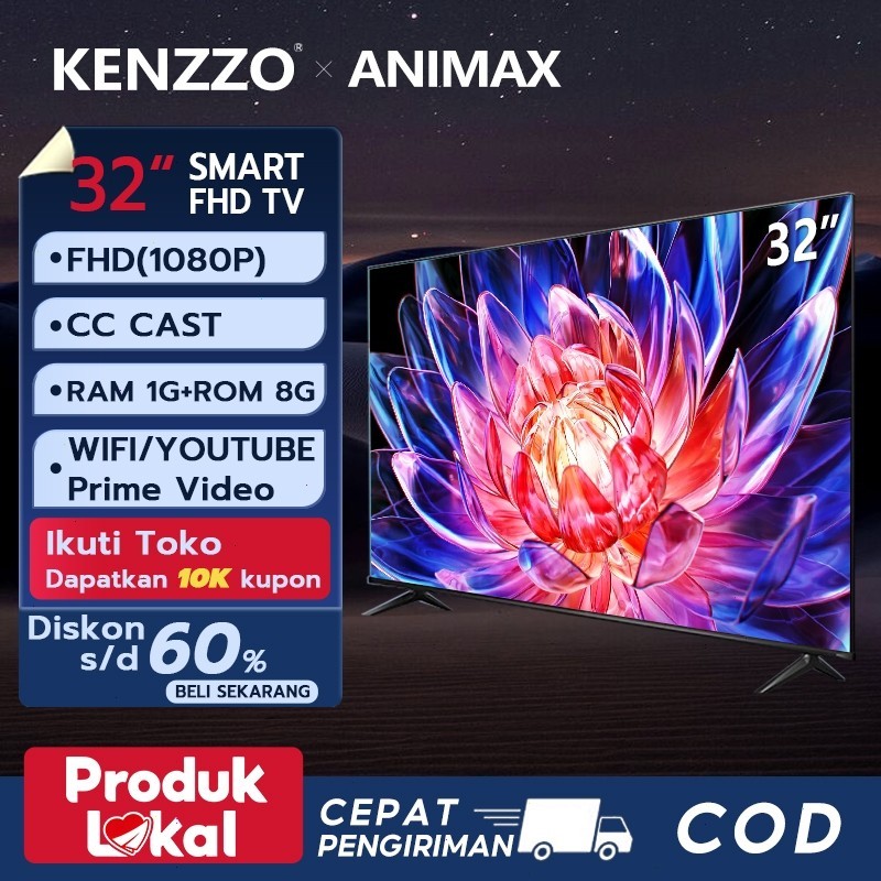 SS Animax Smart TV LED 32 inch Digital TV 32 Inch 43 Inch Televisi LED FHD Youtube-Web Browser-WIFI