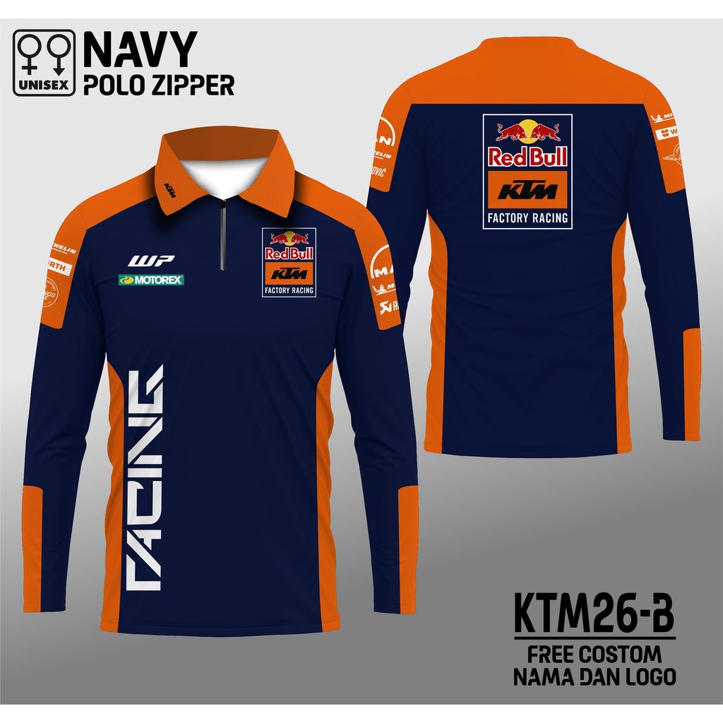 Jersey Crew Motogp KTM Motorex Factory Racing 2026 Kaos Motogp Lengan Panjang Terbaru KTM26-B