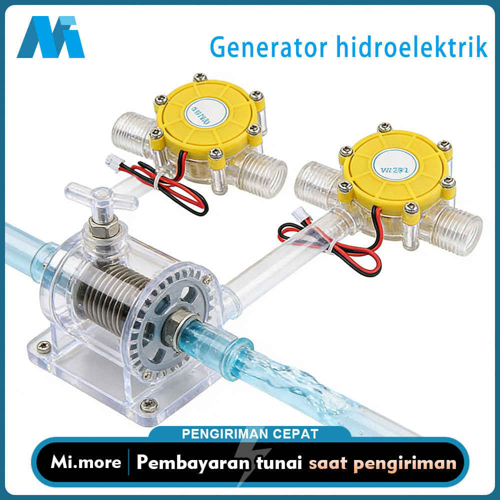 Mi.more Pembangkit Listrik Tenaga Air Mikro 1Pcs 12V Stabilivolt 10W Daya Konversi Hidrolik Kuning 1