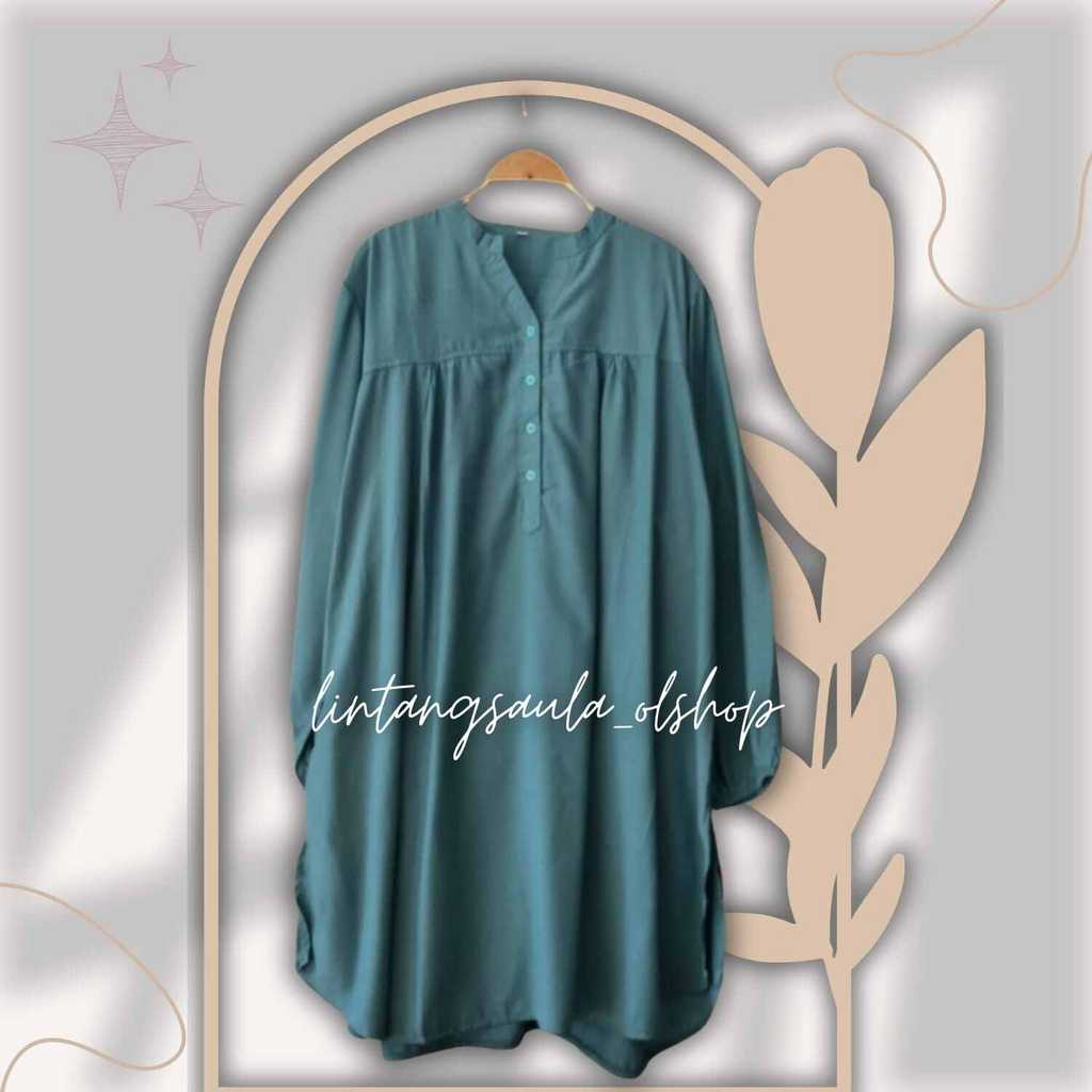 Tunik Polos Viscose Jumbo Hijau Wardah