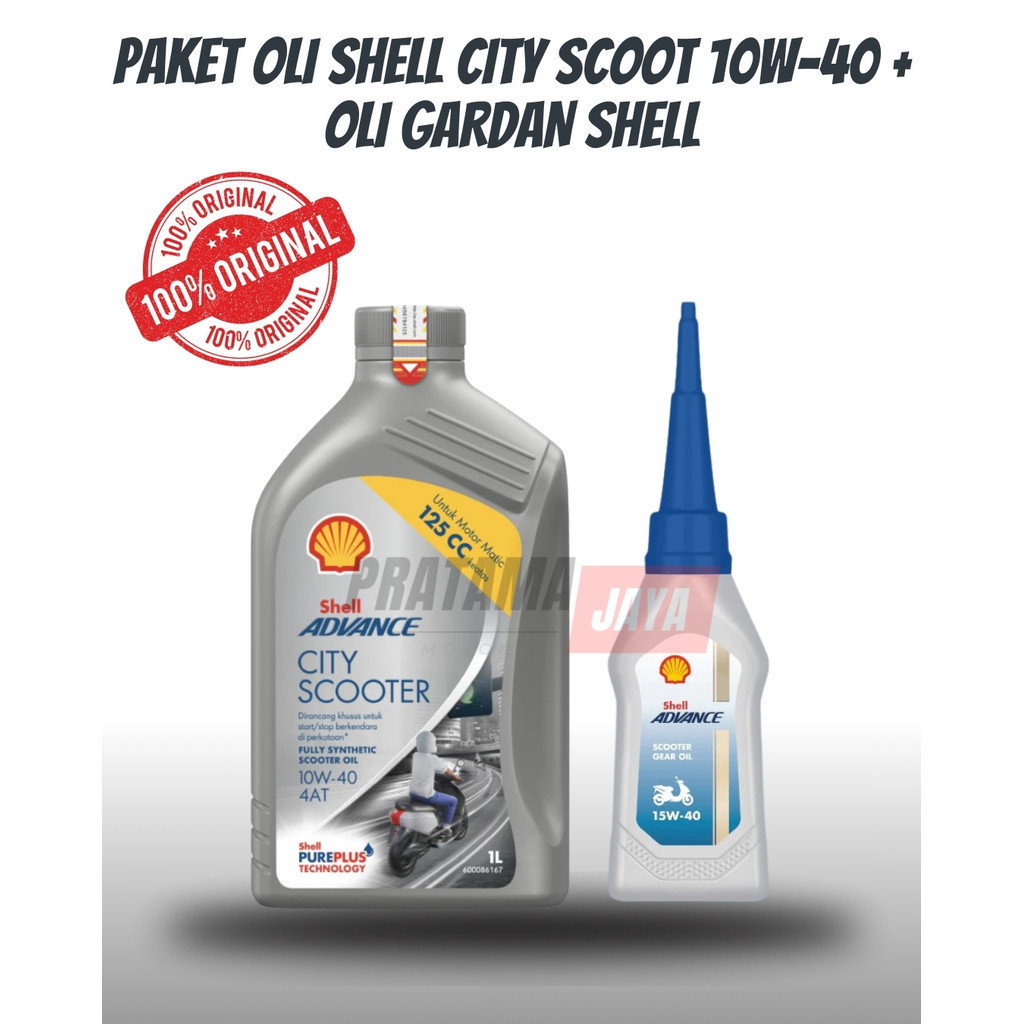 OLI SHELL ADVANCE CITY SCOOTER 10W40 1L & OLI GARDAN SHELL ORIGINAL
