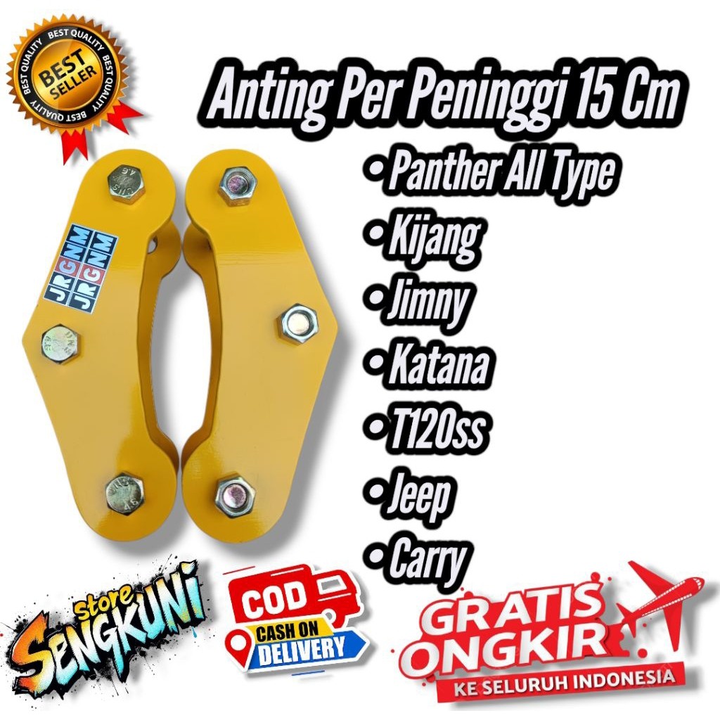 Anting Peninggi Per Daun 15 CM Universal Mobil Panther,Kijang,Jimny,Katana,Jeep,T120ss,Carry,Espass