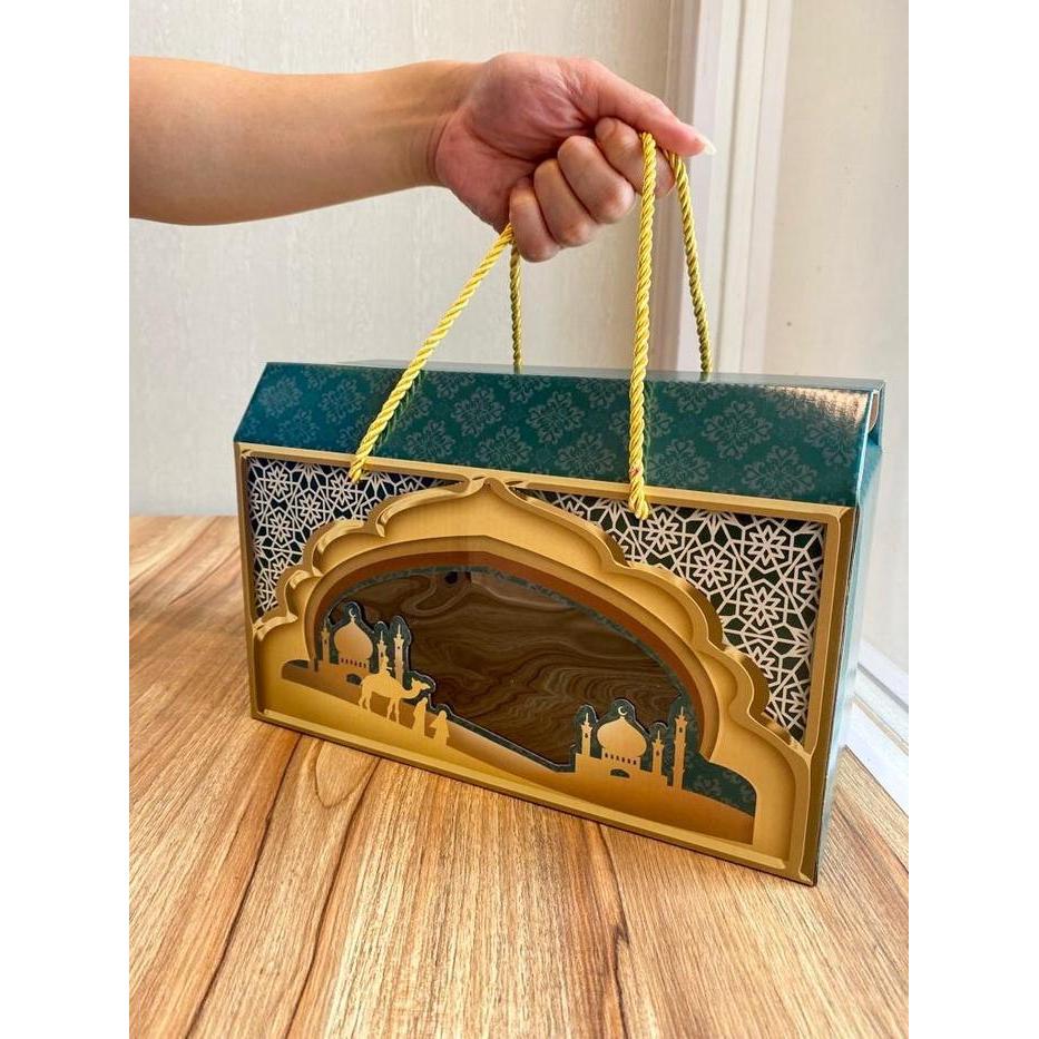 Promo Box Lebaran isi 4 Toples 500 gr Kardus Kue Kering Hampers Idul Fitri - lama Ori