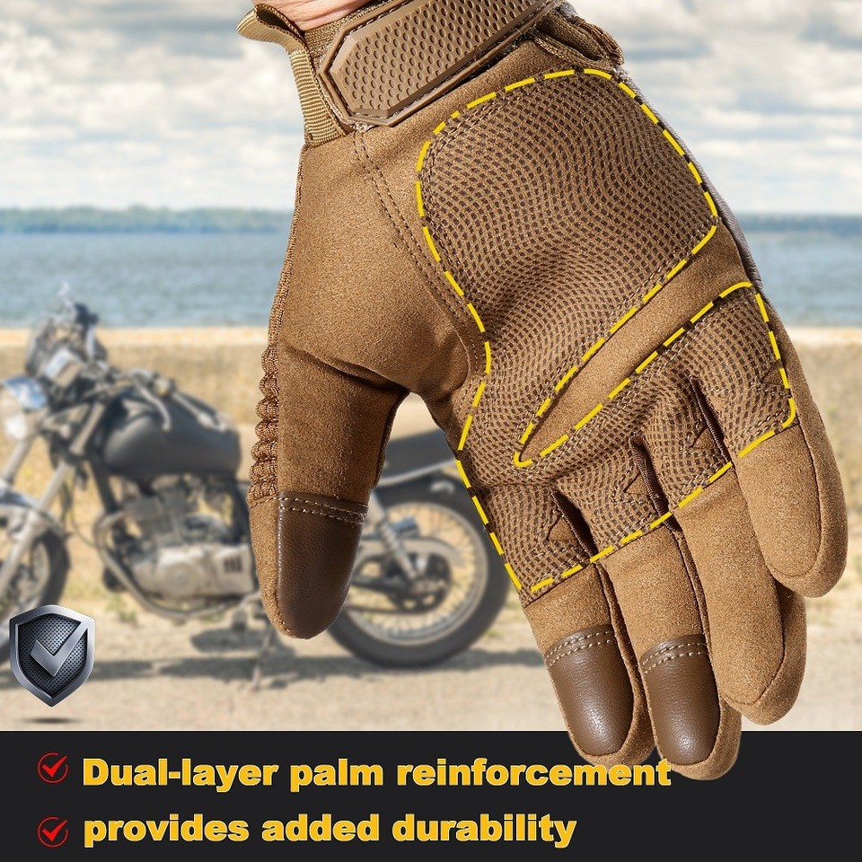 PU Leather Tactical Gloves Touch Screen Cycling Hard Shell Hiking Combat Hunting Airsoft Driving Bic