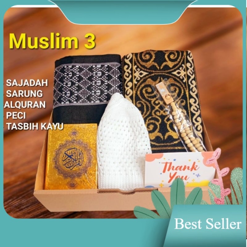 Giftbox Hampers kado Sajadah Cowok Hampers cowok Gift box Sajadah Sarung Cowok / Bingkisan Elegan Ke