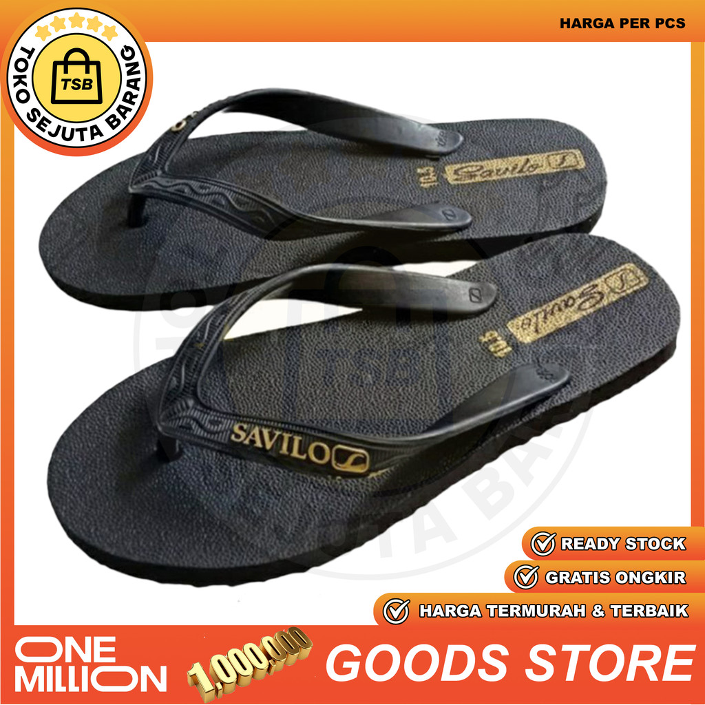 Sandal Sendal Jepit Swallow Original Black Gold Savilo Sni Swalow Sewalo Swalo Swallo Sewalow Safilo