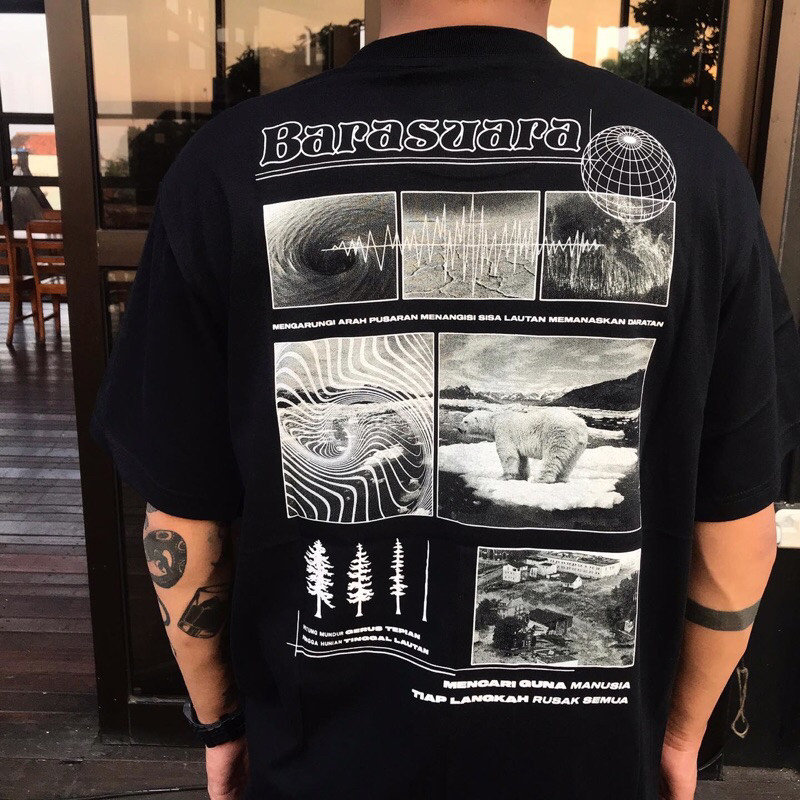 (COD) BARASUARA GUNA MANUSIA V2 TSHIRT BLACK