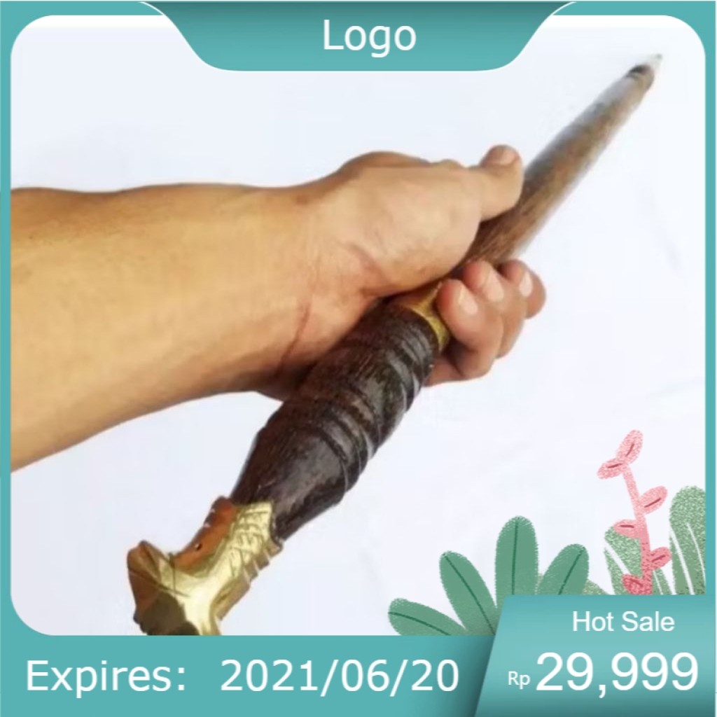 Tongkat Komando Soekarno Bahan Kayu Dan Kepala Garuda Kuningan