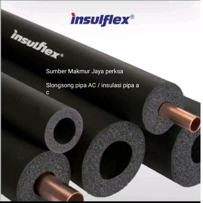 Slongsong pipa Ac / Insulasi pipa pvc 11/2" x tebal 3/8" inch