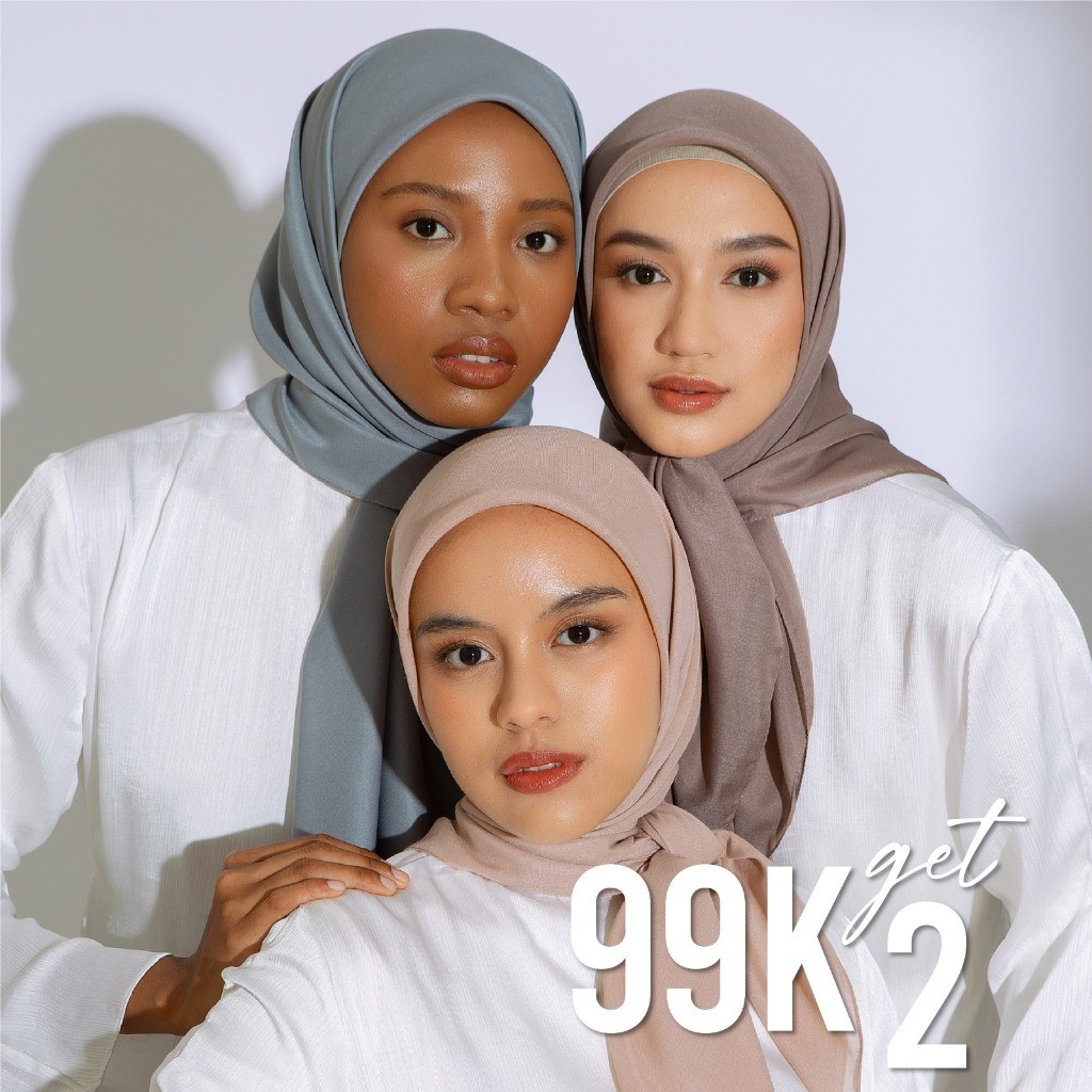 Lozy Hijab - 99K Get 2 Theya Voal Square (Hijab Segiempat Bahan Voal Premium)