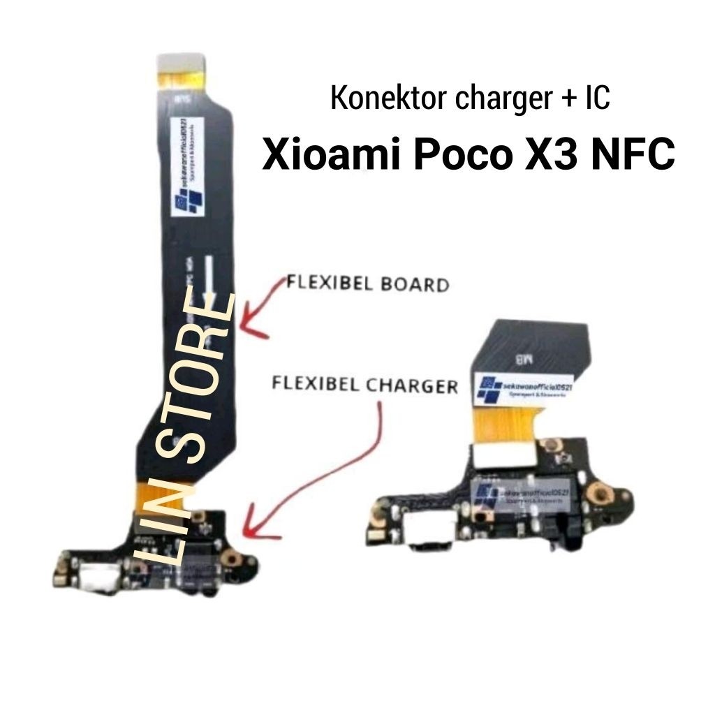 Ori Konektor Charger Board Charger Xioami Poco X3Nfc Plus ic  charger Board Cas Konektor charger For
