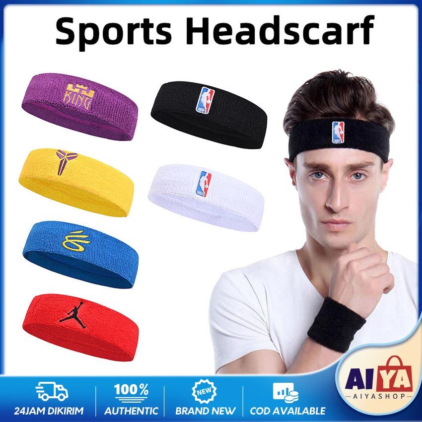 Headband Basketball Star / Headband Olahraga Basket NBA / Ikat Kepala Olahraga / Headband Handuk / S