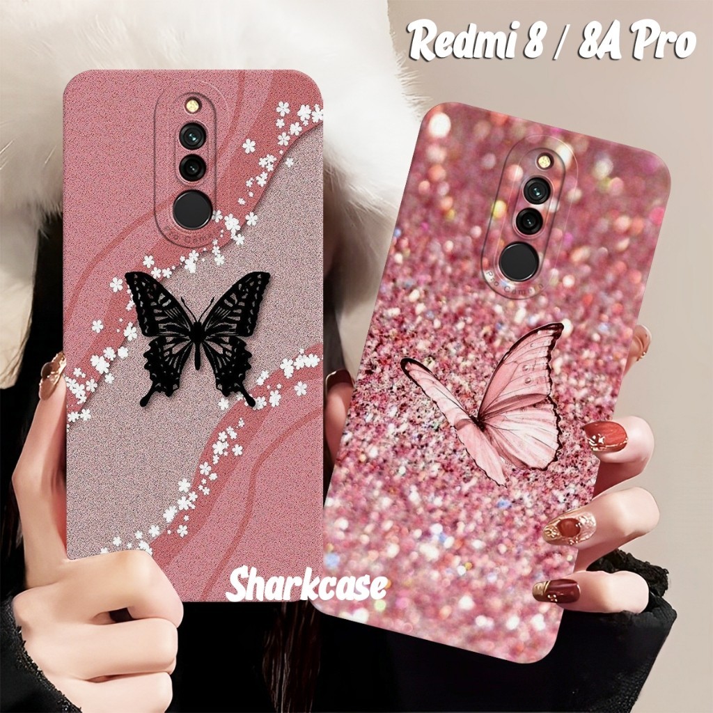 Softcase XIAOMI REDMI 8 / REDMI 8A PRO  Motif Kupukupu Aesthetic  Terbaru Kekinian - Cesing Redmi - 