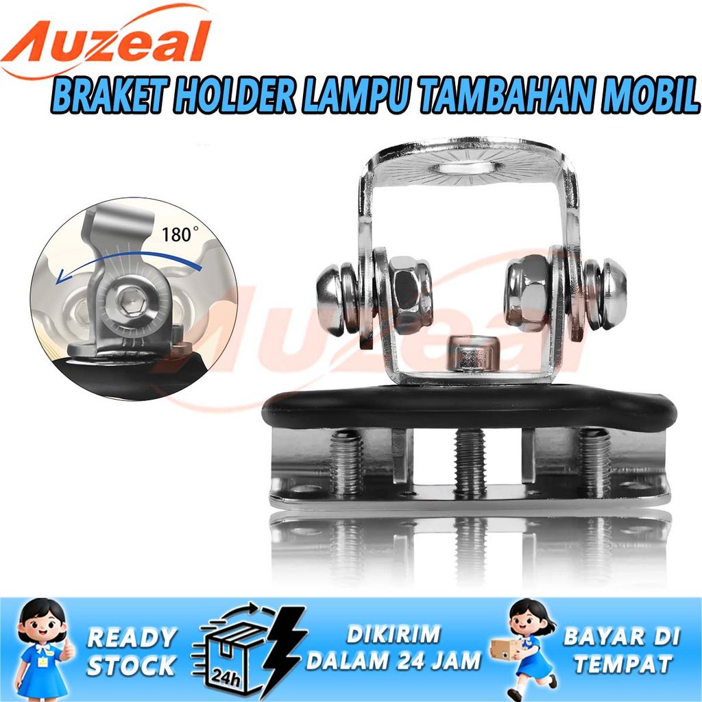 Braket Lampu LED Mobil yang Dapat Diputar - Holder untuk A-Pillar & Hood, Mounting Spotlight & Light