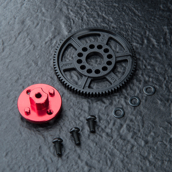 MST RMX 4 ALUM. SPUR GEAR HOLDER W/ 80T SPUR GEAR (RED) #210742R