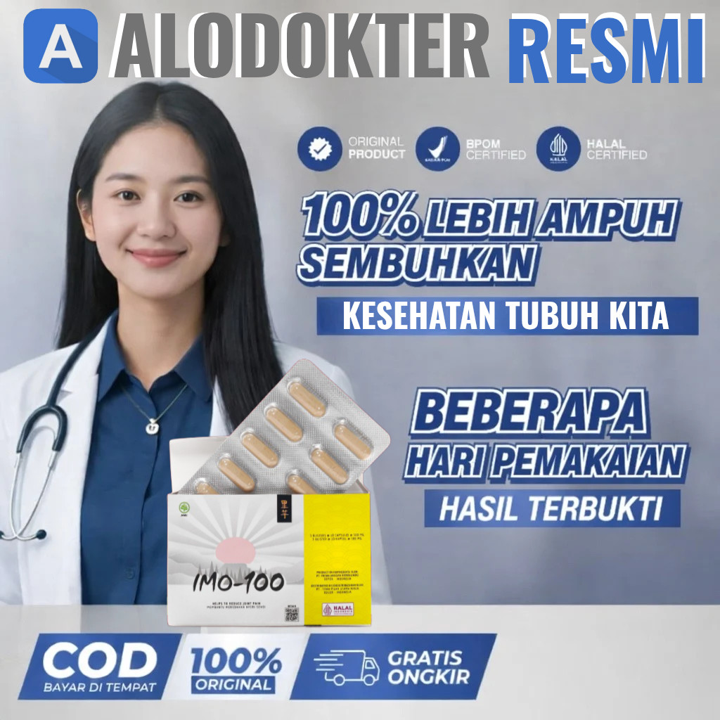 Imo 100 ORIGINAL 10 Kapsul Tanpa Box, Obat Nyeri Sendi, Ramuan Jepang, Pereda Nyeri Sendi Untuk Oste