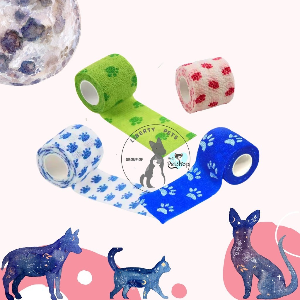 Pet Elastic Bandage Perban Hewan Anti Dirty Elastis Berperekat Untuk Kucing Anjing