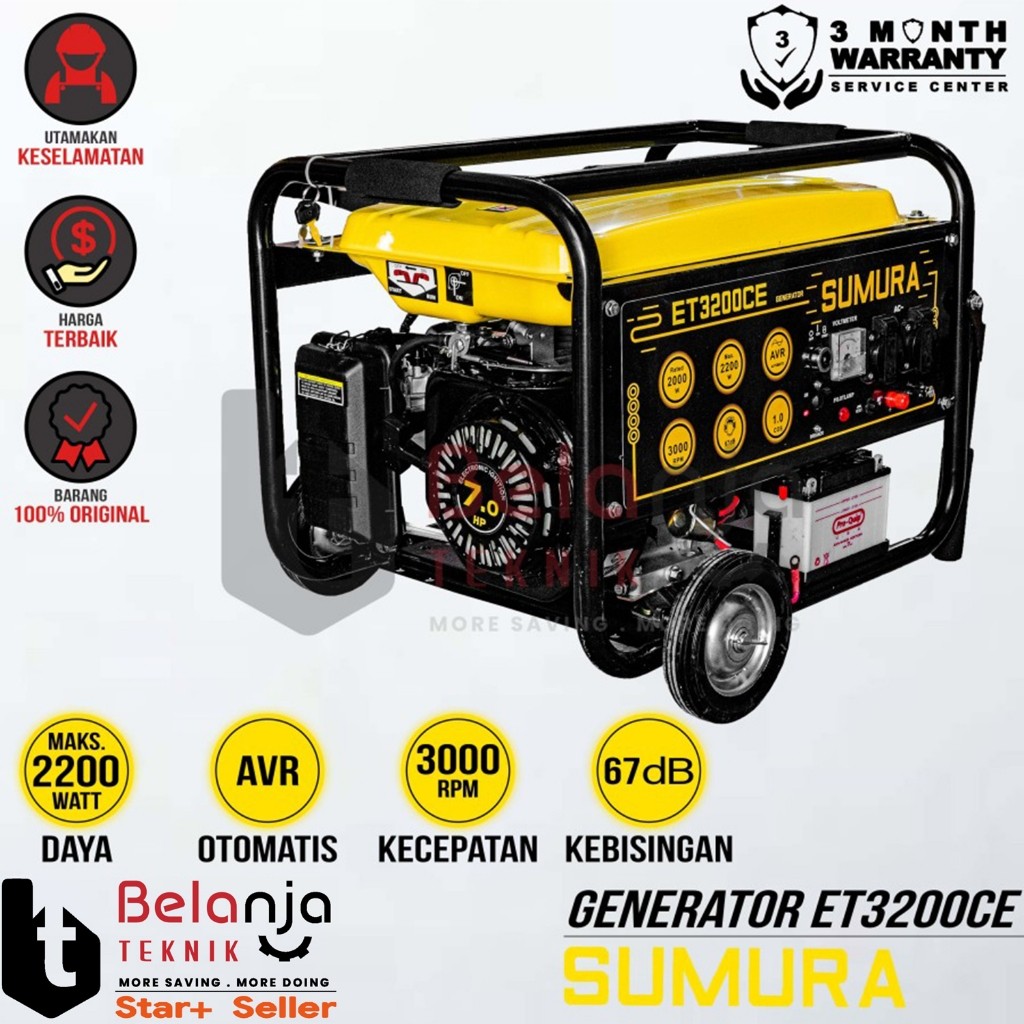 SUMURA ET 3200 CE Generator Set 2000 WATT Genset ET 3200CE TERMURAH