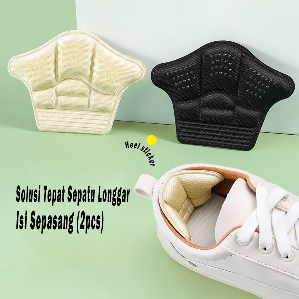 Insole 1 Pasang Insole Sepatu Kebesaran Insole Anti Lecet Insole Pelindung Tumit Bantalan Tumit Ganj