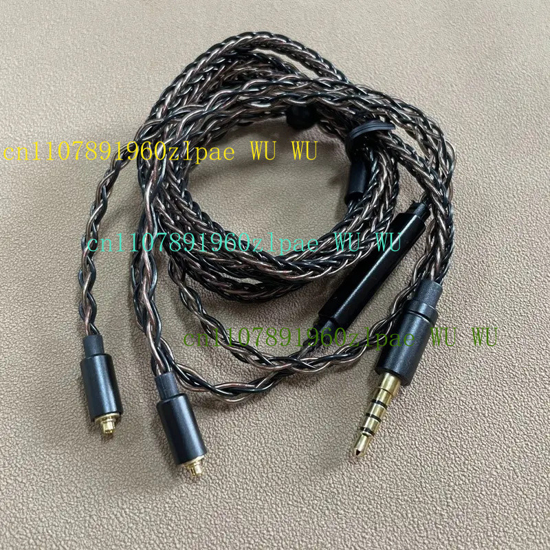 WU 12M Update Earphones Cable 35mm To MMCX Silverplated 8strand With Microphone Key Line For Shure h
