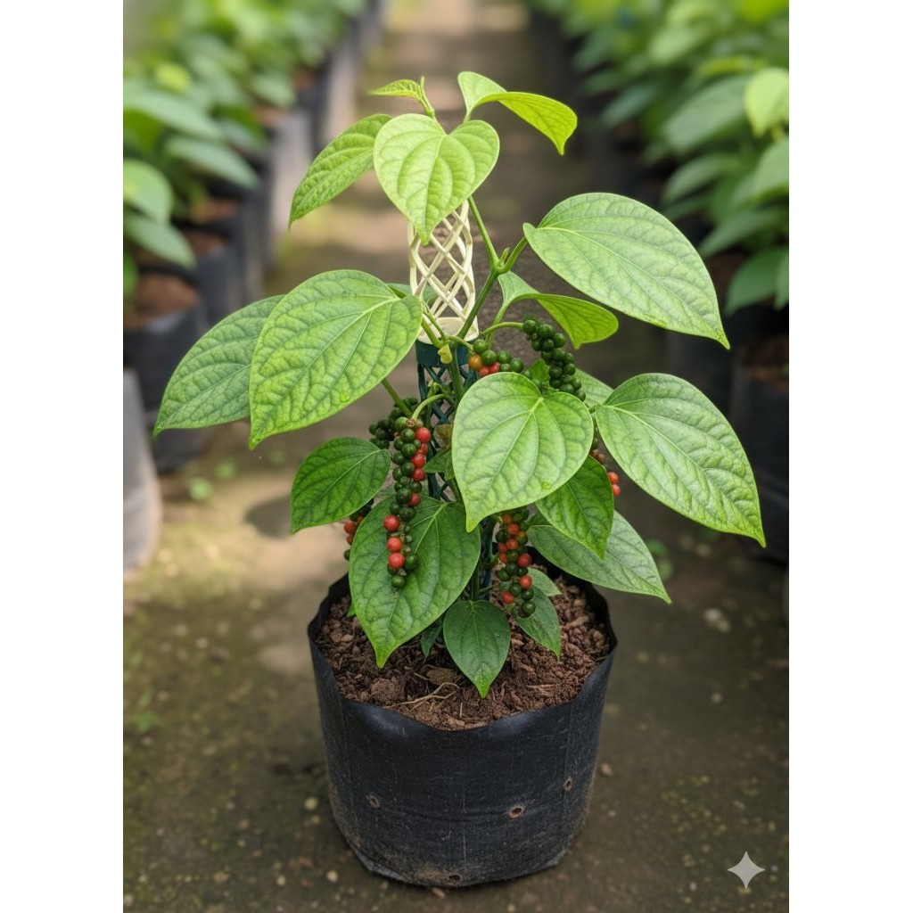 Bibit Merica putih cepat berbuah / bibit lada hitam super pedas / bibit black Pepper / Typhonium fla
