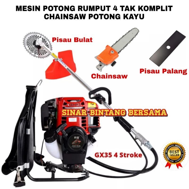 Mesin Pemotong Rumput Multifungsi Fullset 4t 4tak 4 Tak 4 stroke MESIN POTONG RUMPUT MODEL   KOMPLIT