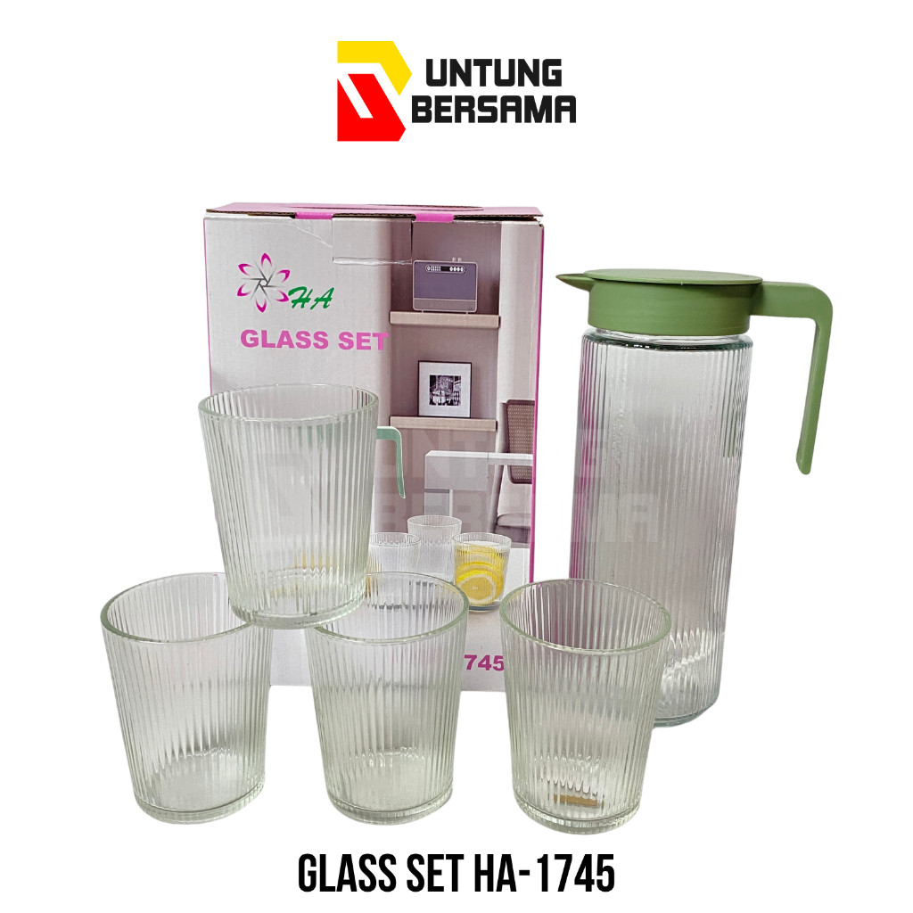 PITCHER TEKO SET / GLASS SET HA-1745 / 1 SET TEKO + 4 GELAS