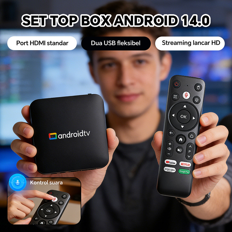 MIX.SUARA Android 14.0 Tv Box M96plus Ram 16gb Rom 256gb Tv Box Android Bluetooth Smart Tv Box Voice