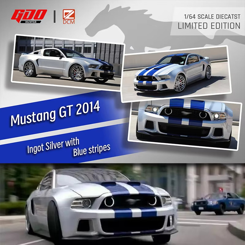 PreSale GDO DCM 1:64 NFS Mustang 2014 GT Shelby ecast orama Car Model Collection Miniature Toys