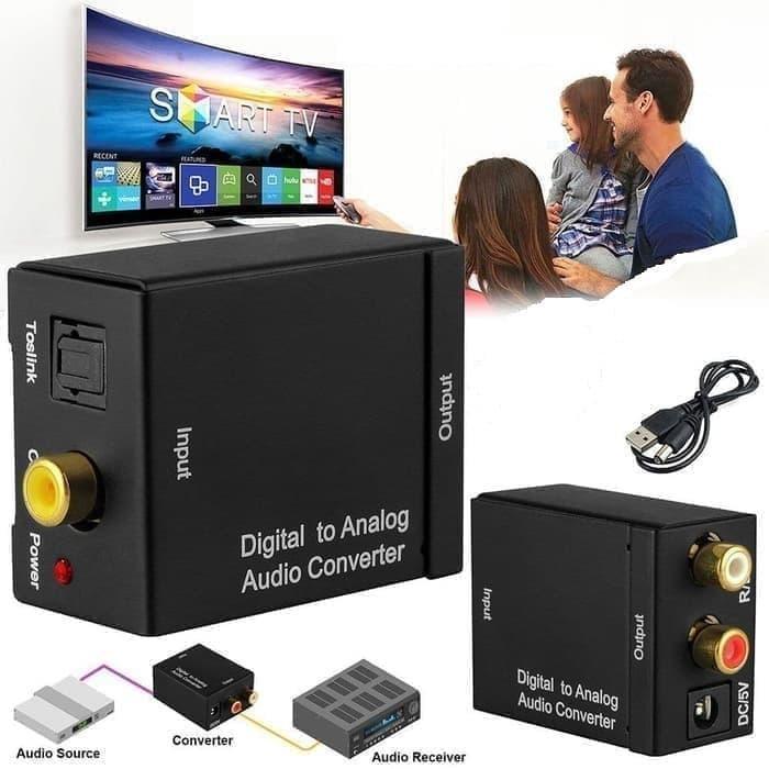 PROMO Converter Audio Digital to Analog - Konverter Optic to 2 RCA - Optic to 2RCA
