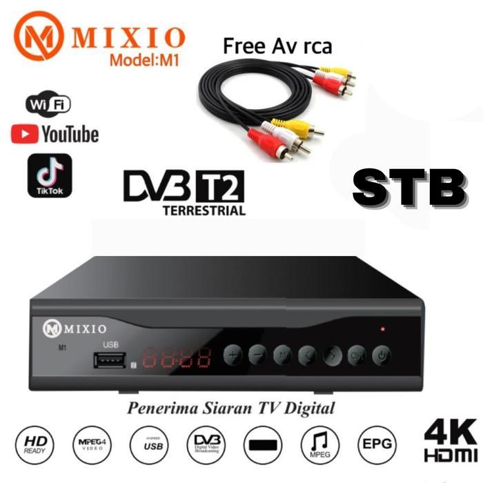 Mixio M1 STB Set Top Box Alat Penerima Siaran TV Dital 4K DVB T2 - Mixio M1