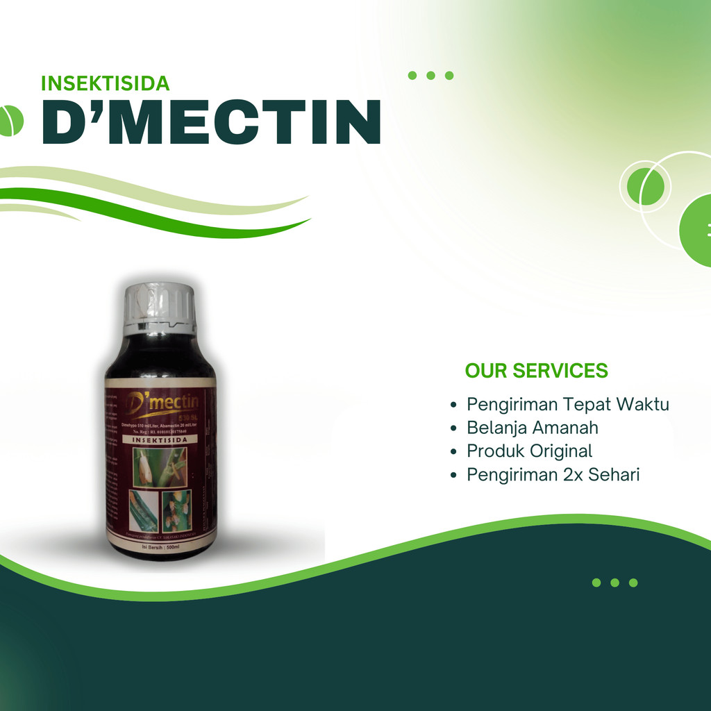 Insektisida Dmectin 500 ml obat untuk sundep/penggerek batang padi dan semua jenis kutu penghisap