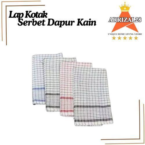 PAKET 1 LUSIN LAP KOTAK SERBET DAPUR SERBAGUNA KAIN TANGANVLAP PIRING
