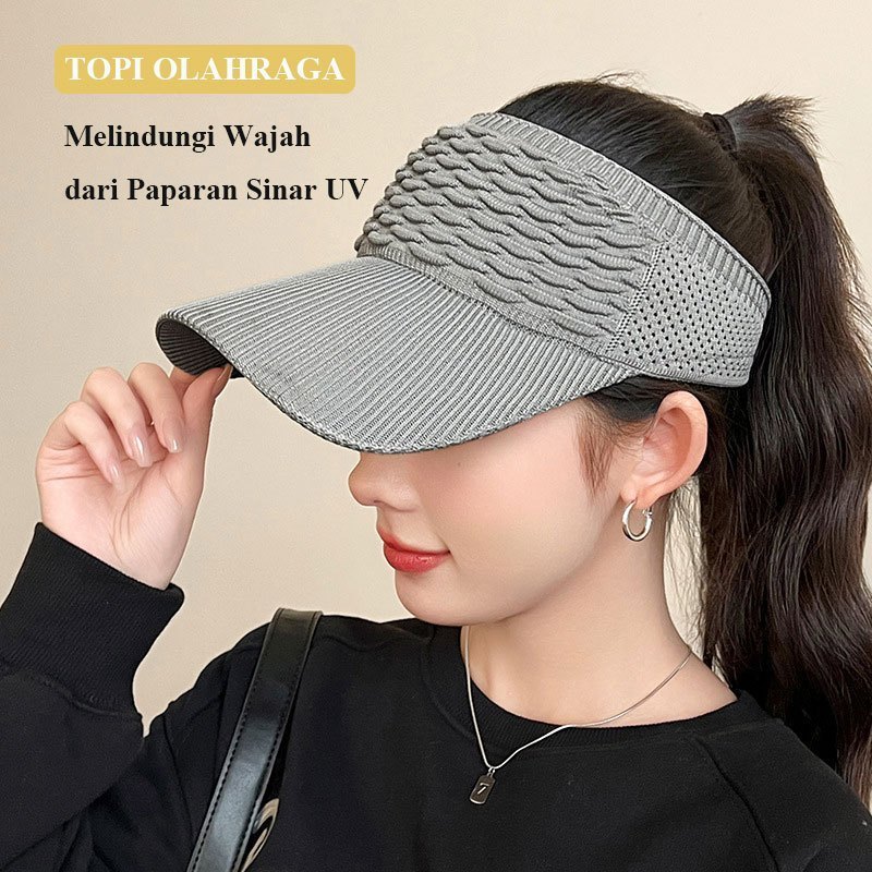 Topi Golf Tennis Rajut Katun Elastis Topi Baseball Gaya Korea Topi Olahraga Wanita Senam Untuk Hijab