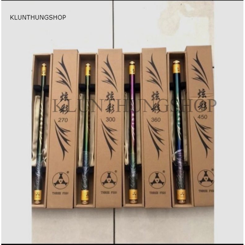 KLUNTHUNGSHOP JORAN TEGEK RUAS PENDEK CARBON THREEFISH XUANCAI 270 300 360 450 RUAS 38 CM SEMARANG