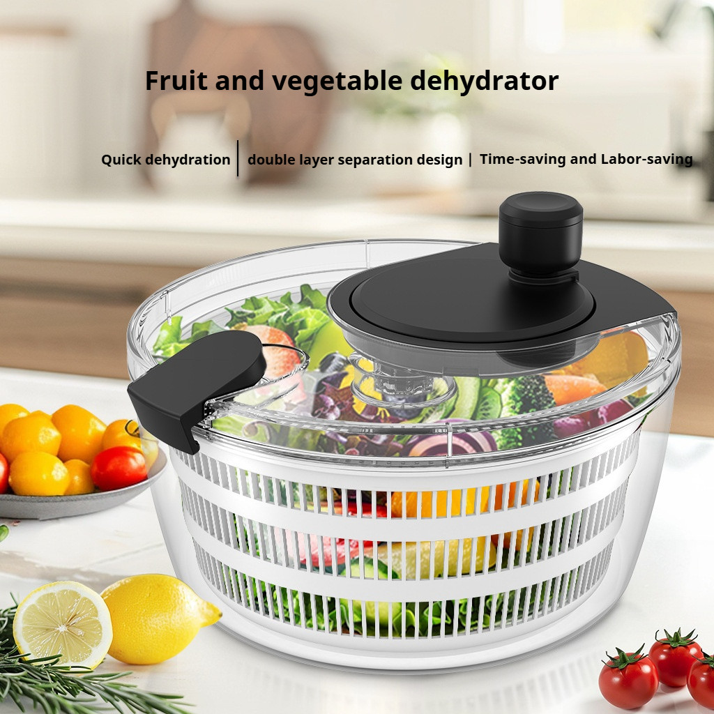 Vegetable Dehydrator Multi-functional Manual Salad Spin Dryer Food Dryer Fruit and Vegetable Dehydra