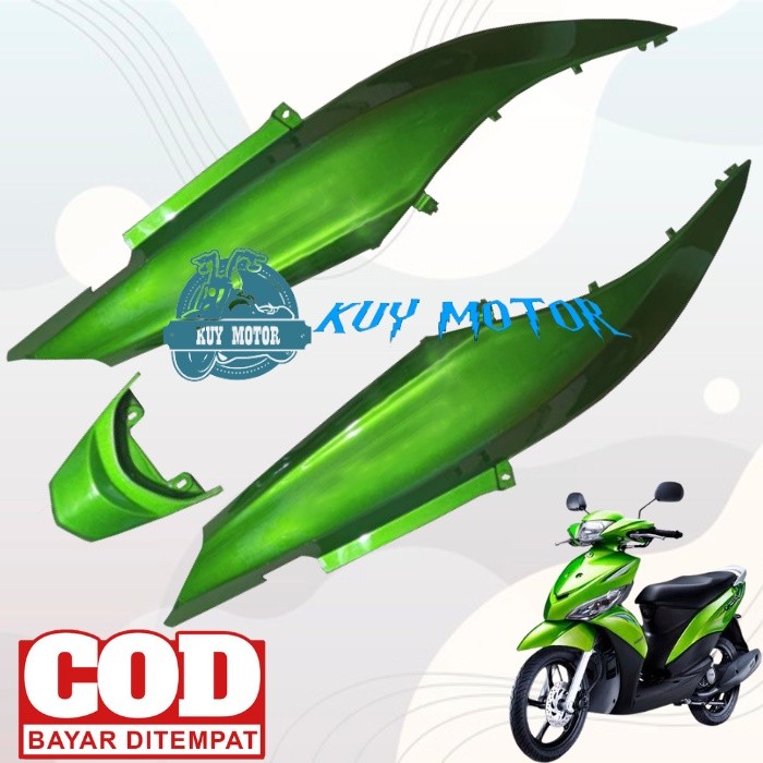 Body Belakang + Tutup Motor Yamaha Mio J Tahun 2012 2013 2014 Warna Hijau
