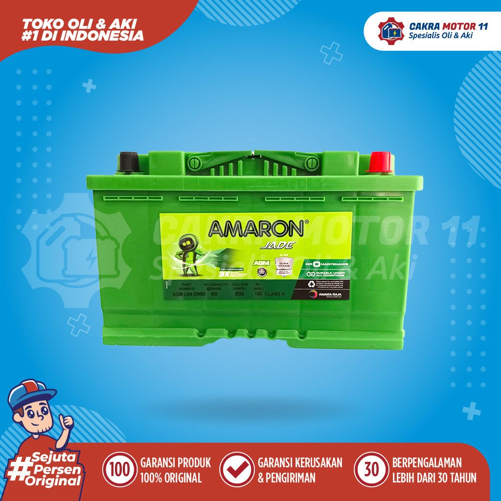 Aki Volvo 240 Amaron Jade Agm  Ln4 Din 80