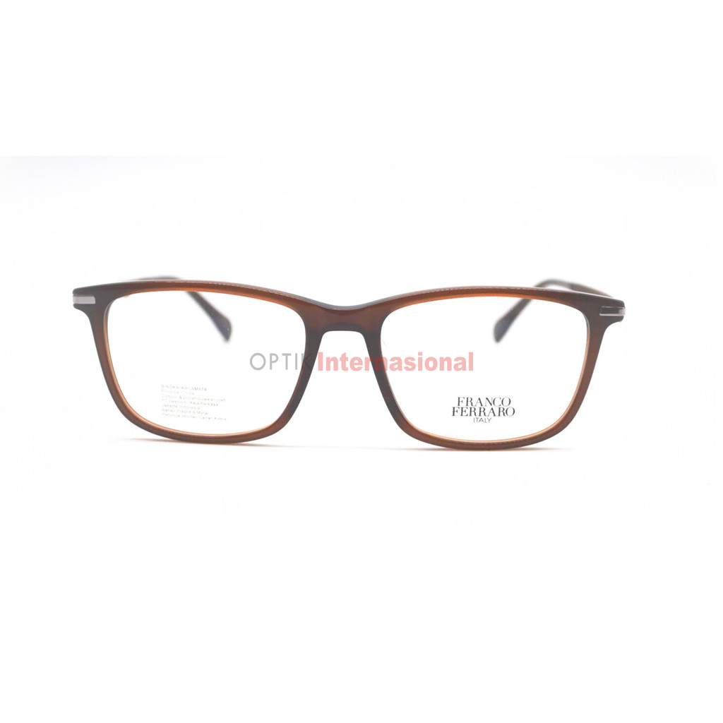 FRANCO FERRARO ITALY FF214 Frame Oval Kacamata Branded Italy Unisex Original