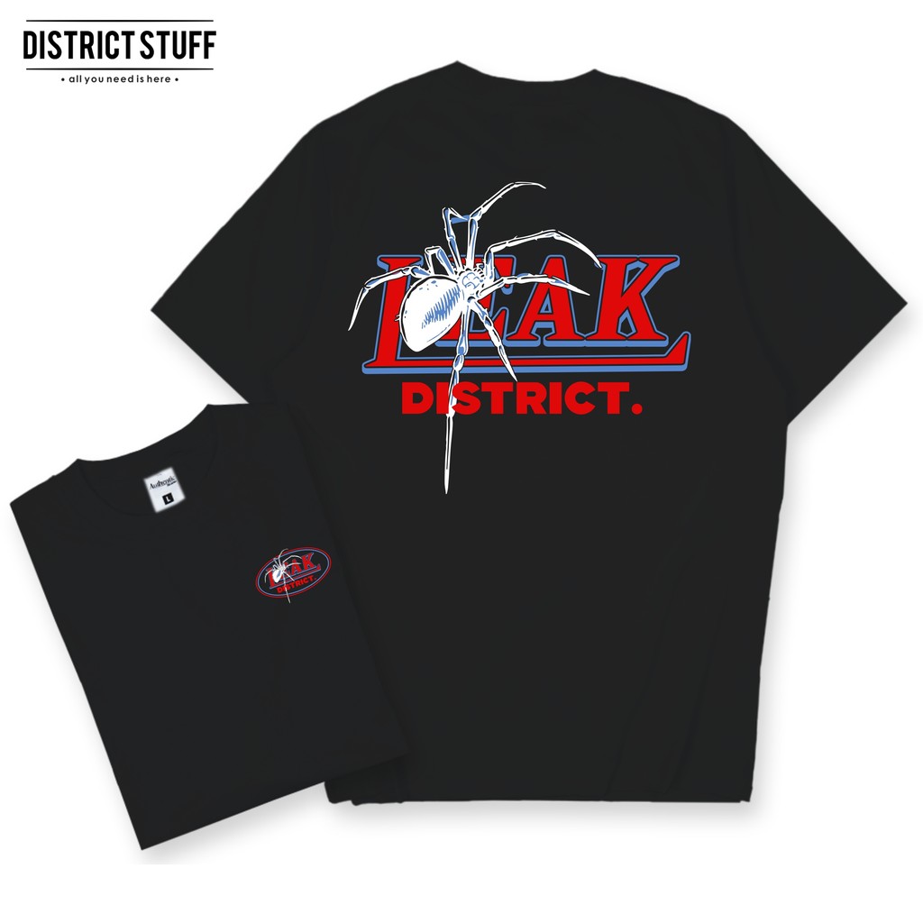 Kaos Hitam Leak Tshirt Distro Pria Wanita Cotton Combed 24s