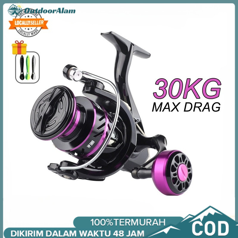 Perlengkapan memancing / Reel Pancing Spinning BC 5.2:1 Full Metal Spool Mesin Pancing Murah Braking