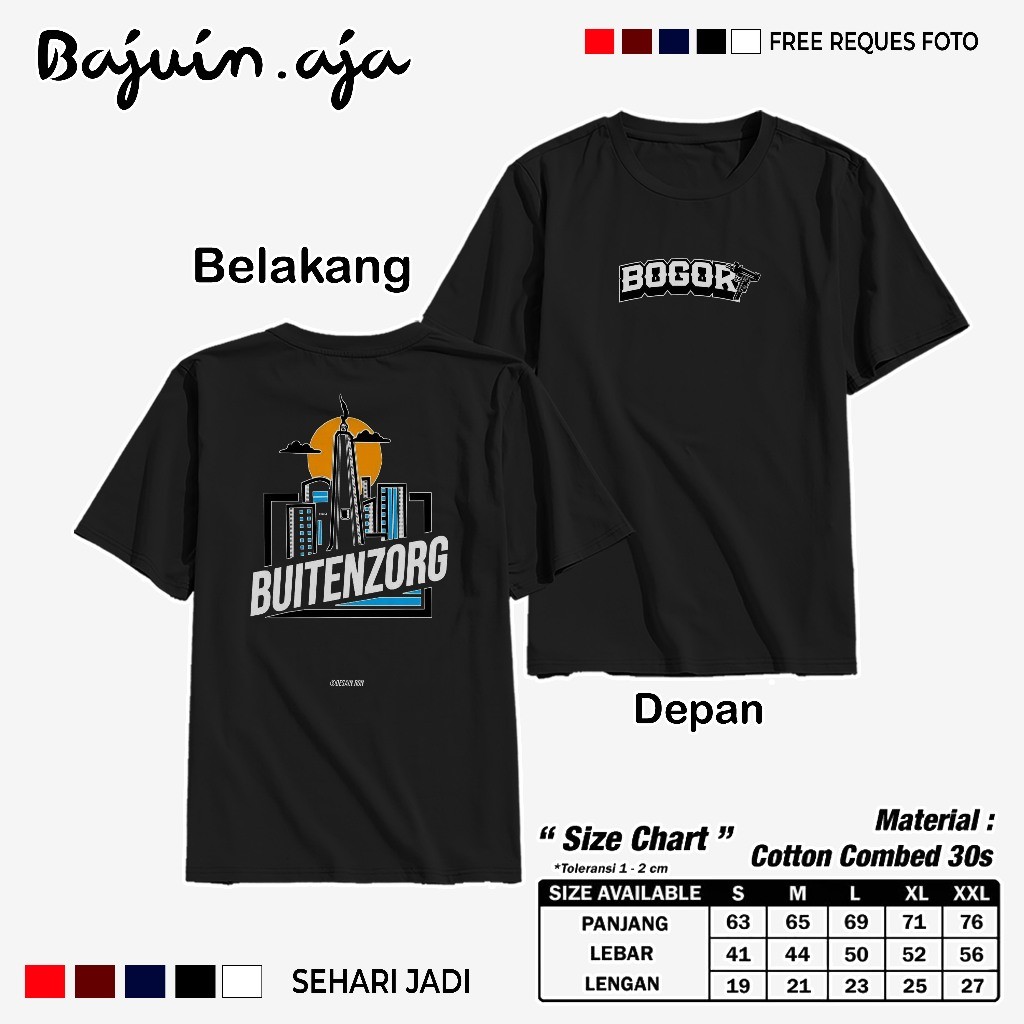 KAOS BUITENZORG BOGOR - KAOS BOGOR PRIDE - DISTRO PRIA DAN WANITA - KAOS VIRAL -TREND (COD)