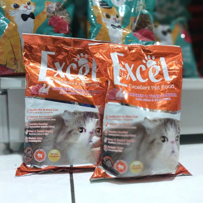 makanan kucing excel cat 500gr-catfood excel - Orange