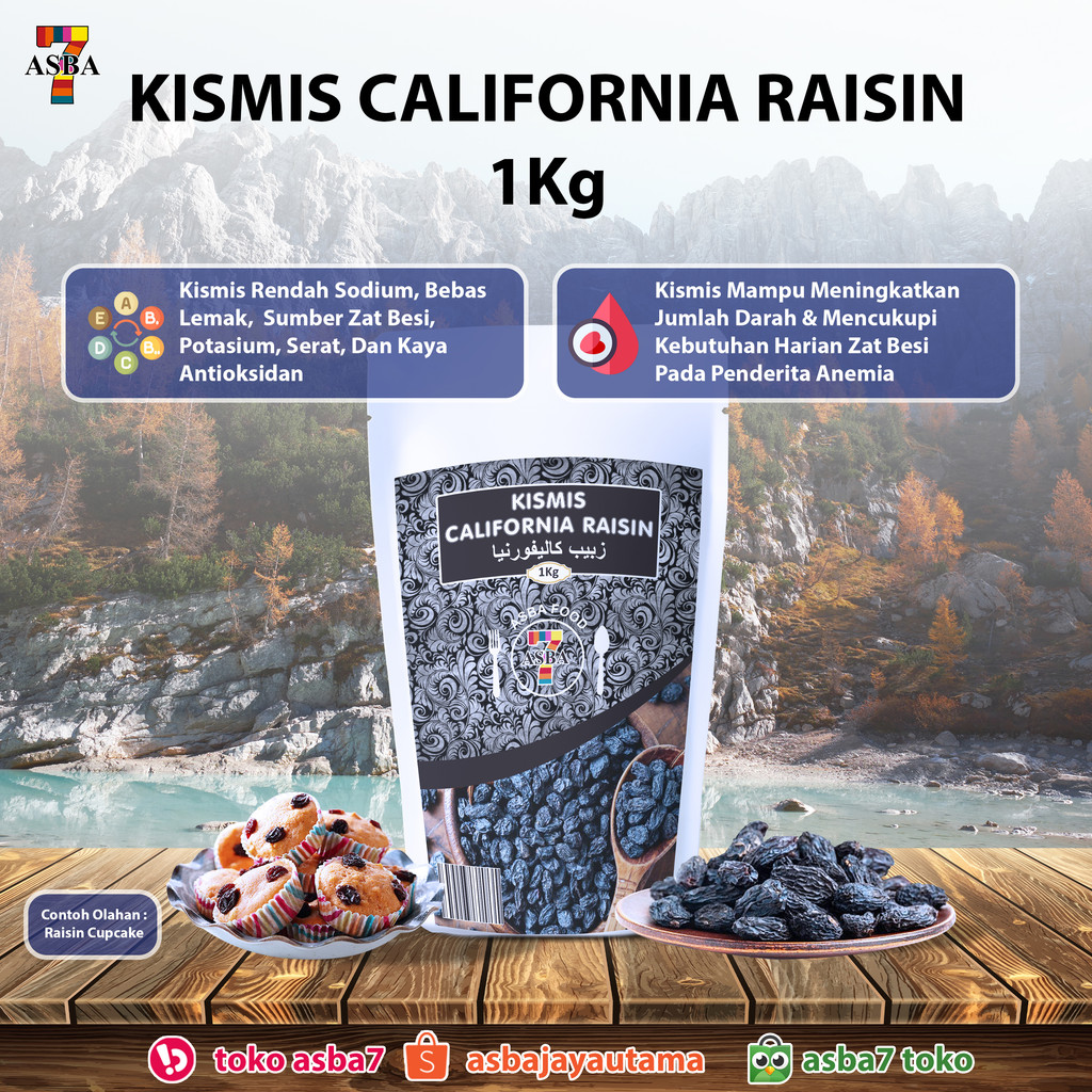 KISMIS CALIFORNIA HITAM 1KG