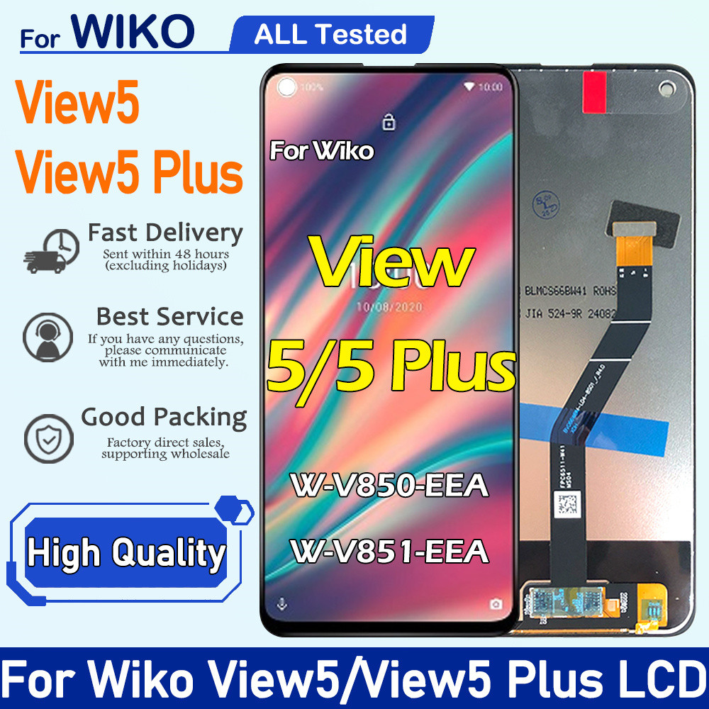6.55" For WIKO View 5 V850 LCD splay Wiko View 5 Plus V851 Tou Screen View5 Plus gitizer Assembly Re