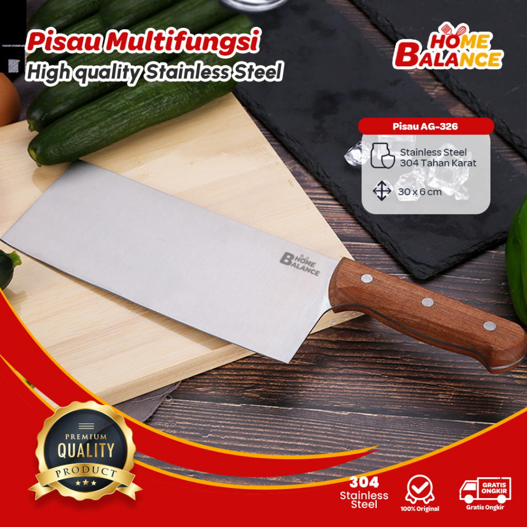 Pisau Besar Super Tajam Potong Golok Daging Tebal Daging Beef Ayam Ikan AG-326