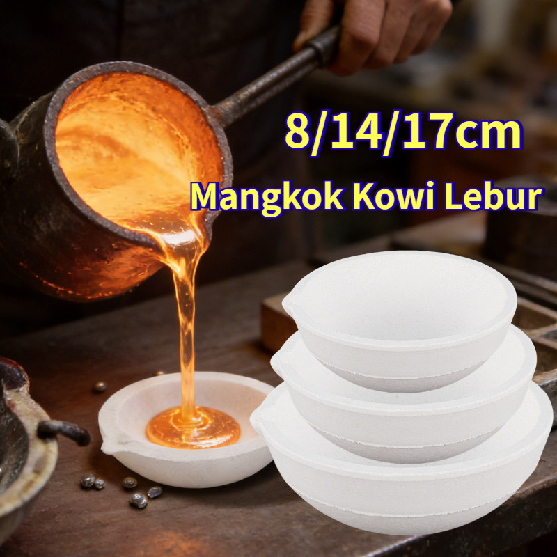 Kowi Lebur Emas Diameter 8/14/17cm Mangkok Kowi Lebur Putih Kowi Platina Untuk Peleburan Ema