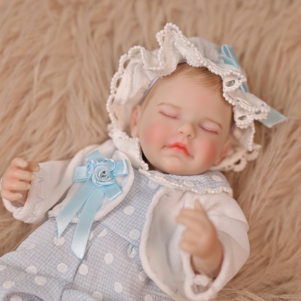 Cloveray 12 in Realistic Reborn Baby Doll 30CM Full Vinyl Body 100% handmade 3D Skin Collectible Art