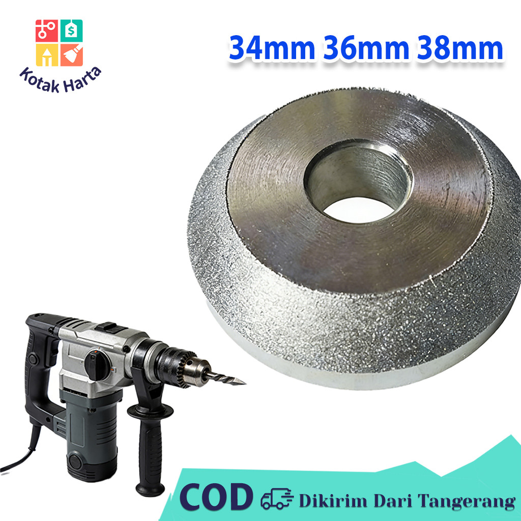 Grinding Wheel Diamond 45 Derajat Valve Setting Cutter Lubang 7-8mm Diameter 34/36/38mm