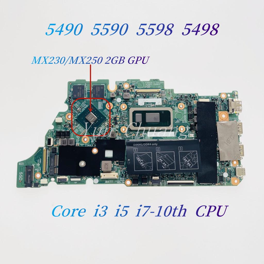 18778-1 Mainboard For Dell piron 5490 5590 5598 5498 Laptop Motherboard With i5-10210U/i7-10510U CPU